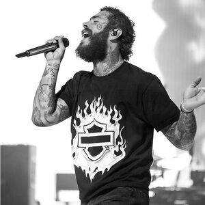 Post Marlone x Harley Davidson flaming bar & shield shirt XXXL